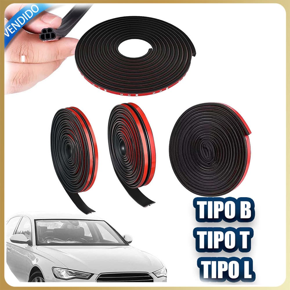 Tira de vedação do carro tipo T B tipo L tira de vedação do capô tira de isolamento acústico 1/2 peças