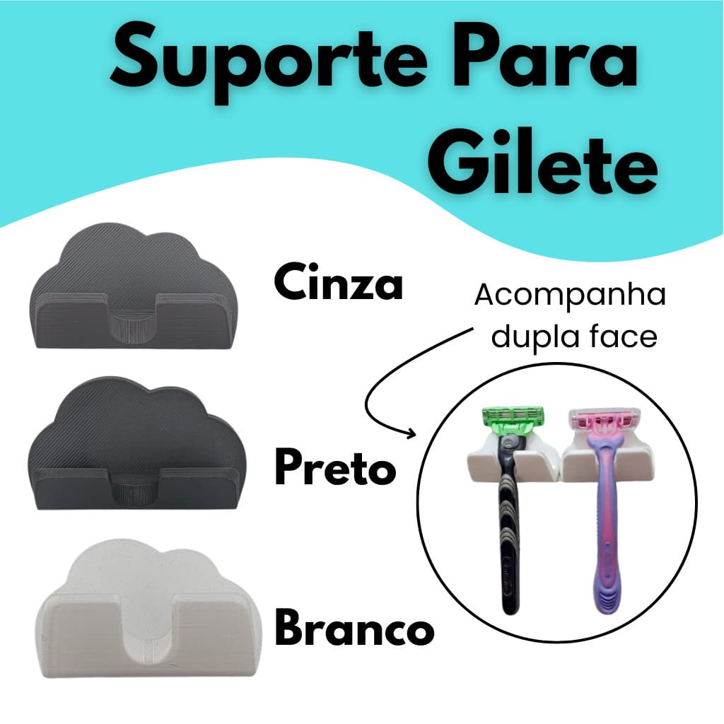 2 Suportes Porta Gilete Lâmina de Barbear/ Depilar Prestobarba