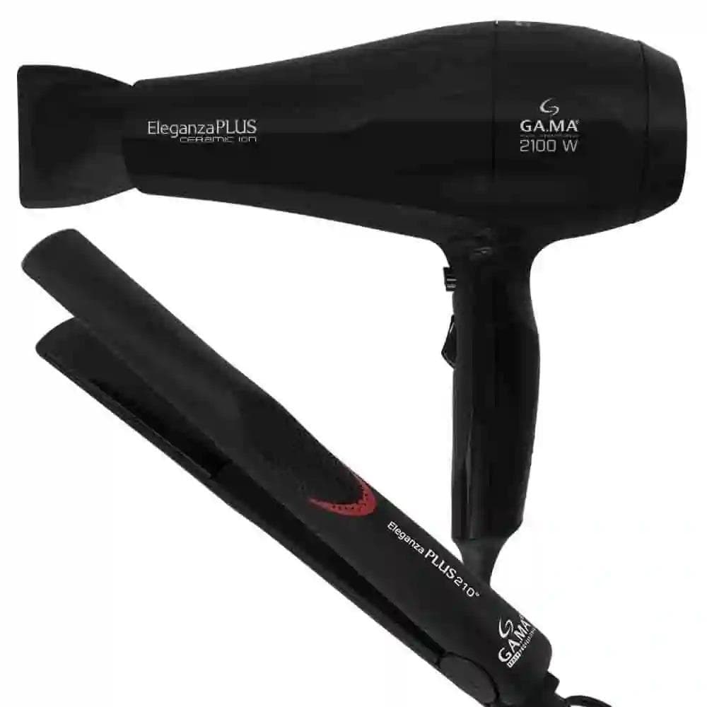GA.MA ITALY Kit Prancha E Secador De Cabelo Eleganza Plus 127V