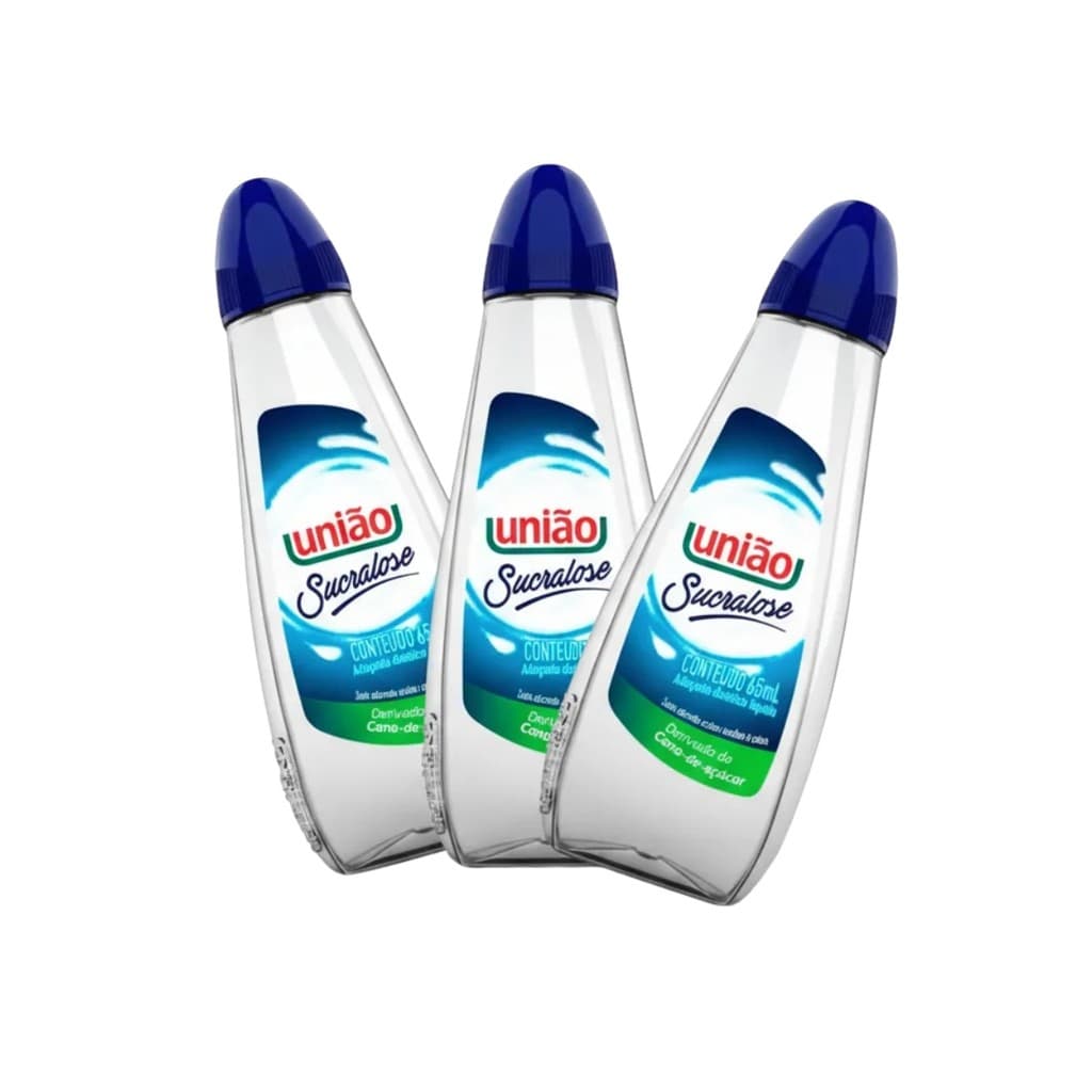 Kit 3 Adoçante Líquido Sucralose União 65ML