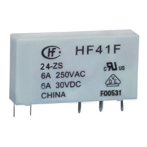 10x Relé Acoplador Fino Hf41f 24v Para Base 24-zst Rele Fino