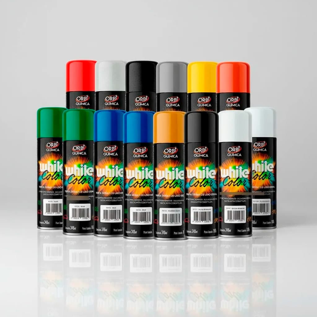 Kit 4 Tinta Spray 340ml Uso Geral Todas As Cores Automotivo