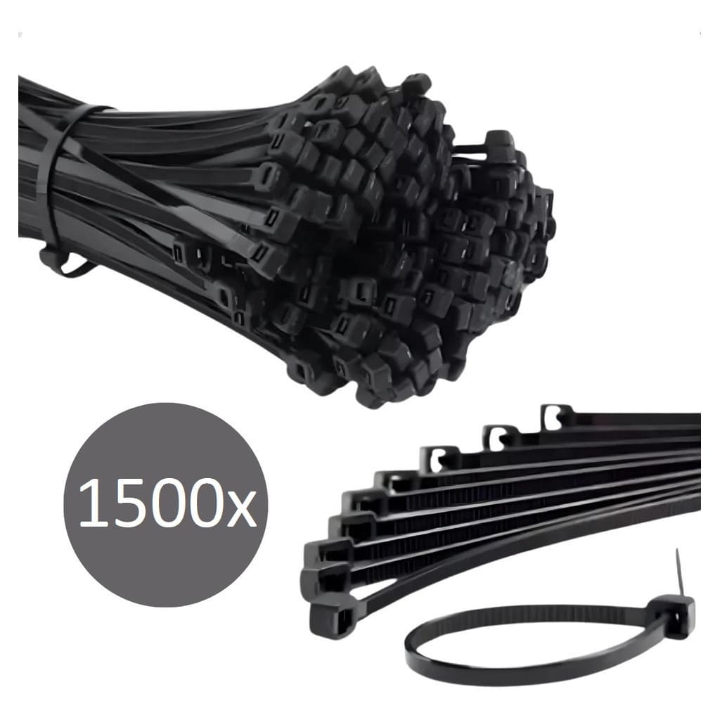 Pacote Com 1500 Abraçadeira Nylon Enforca Gato 2,5x10cm Preto