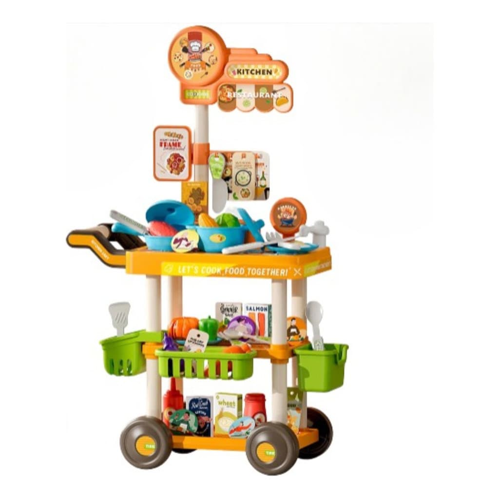 Kit Carrinho De Compras Infantil  Market Mercado 69 Peças