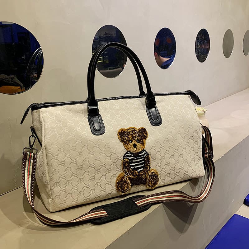 Bolsa de viagem portátil de curta distância, grande capacidade, Diagonal, feminina, bolsa de armazenamento de bagagem, n