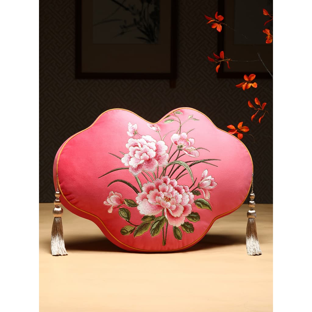 Novo estilo chinês travesseiro sofá sala de estar Ruyi travesseiro em forma especial decoração travesseiro lombar estilo