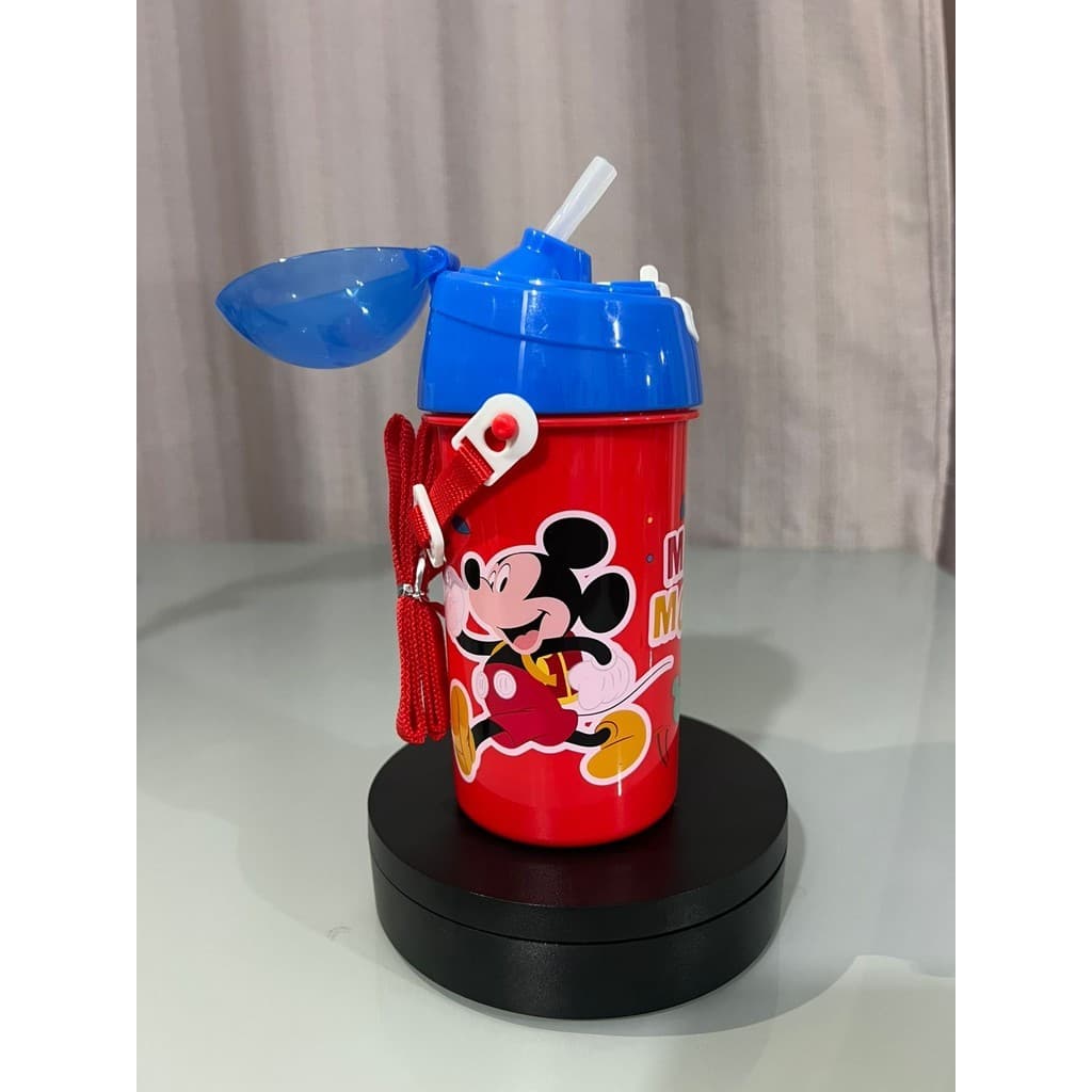 Garrafa Infantil Menino Menina com Canudo Mickey 500ml Disney Tuut