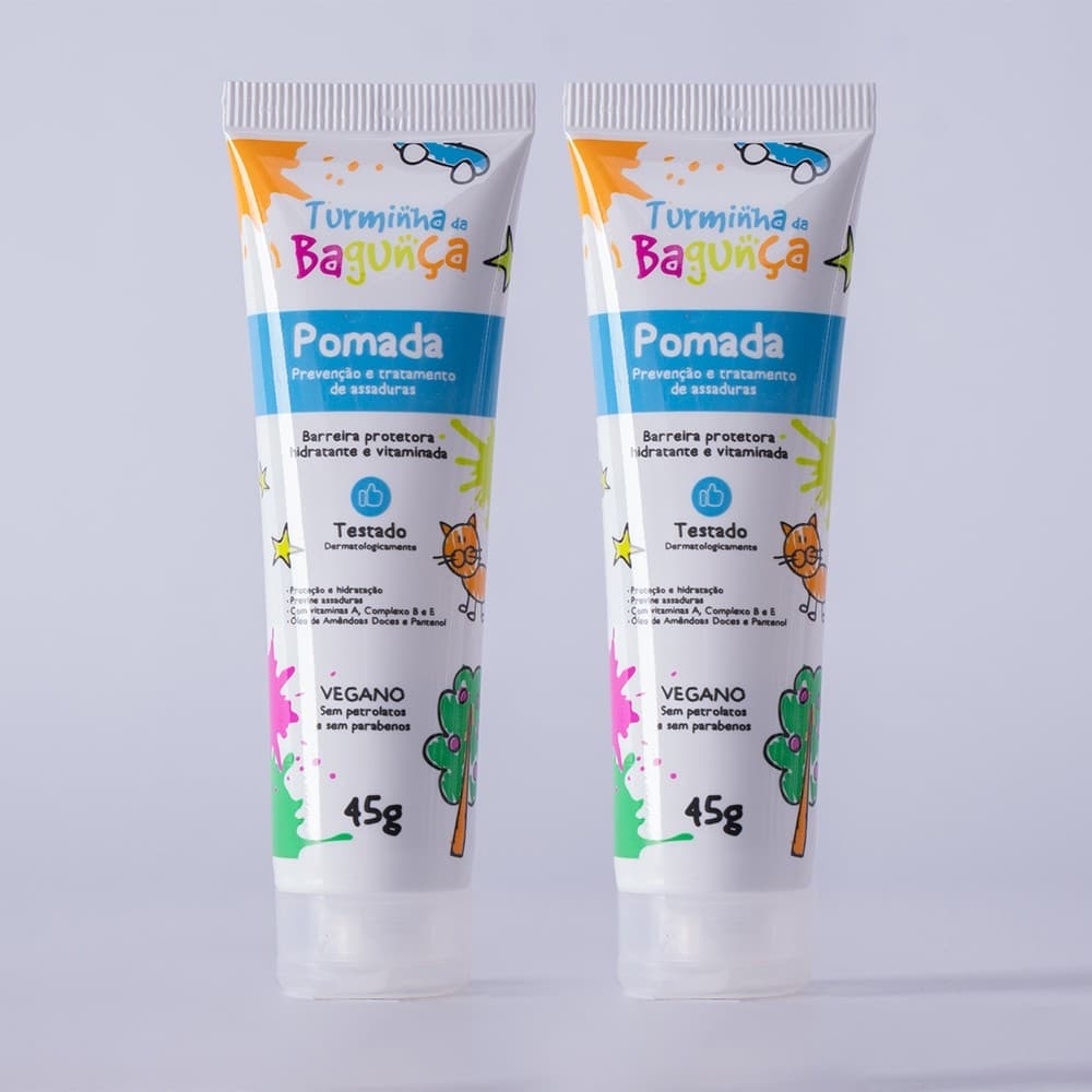 Kit 02 Pomadas Prevenção de Assaduras TURMINHA DA BAGUNÇA 45g
