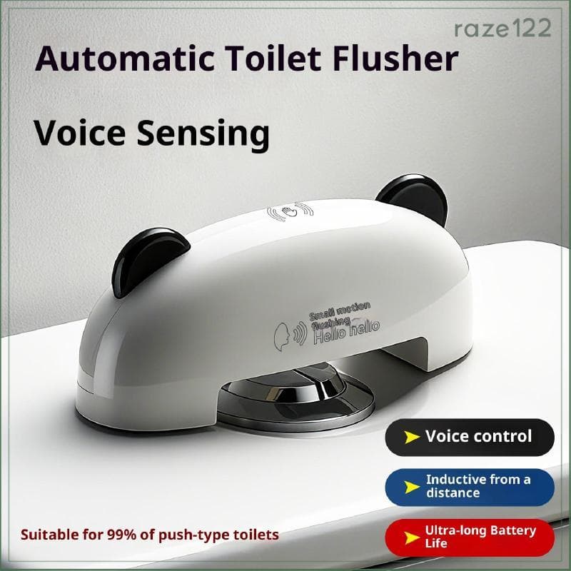 [Raze122] Dispositivo Automático De Descarga De Vaso Sanitário Com Controle De Voz À Prova D'água Instale Facilmente Esp