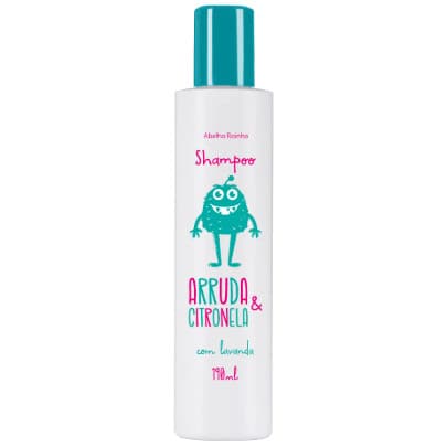 Shampoo Arruda E Citronela Abelha Rainha 190ml | Limpeza Suave E Auxilia Na Prevenção De Piolhos