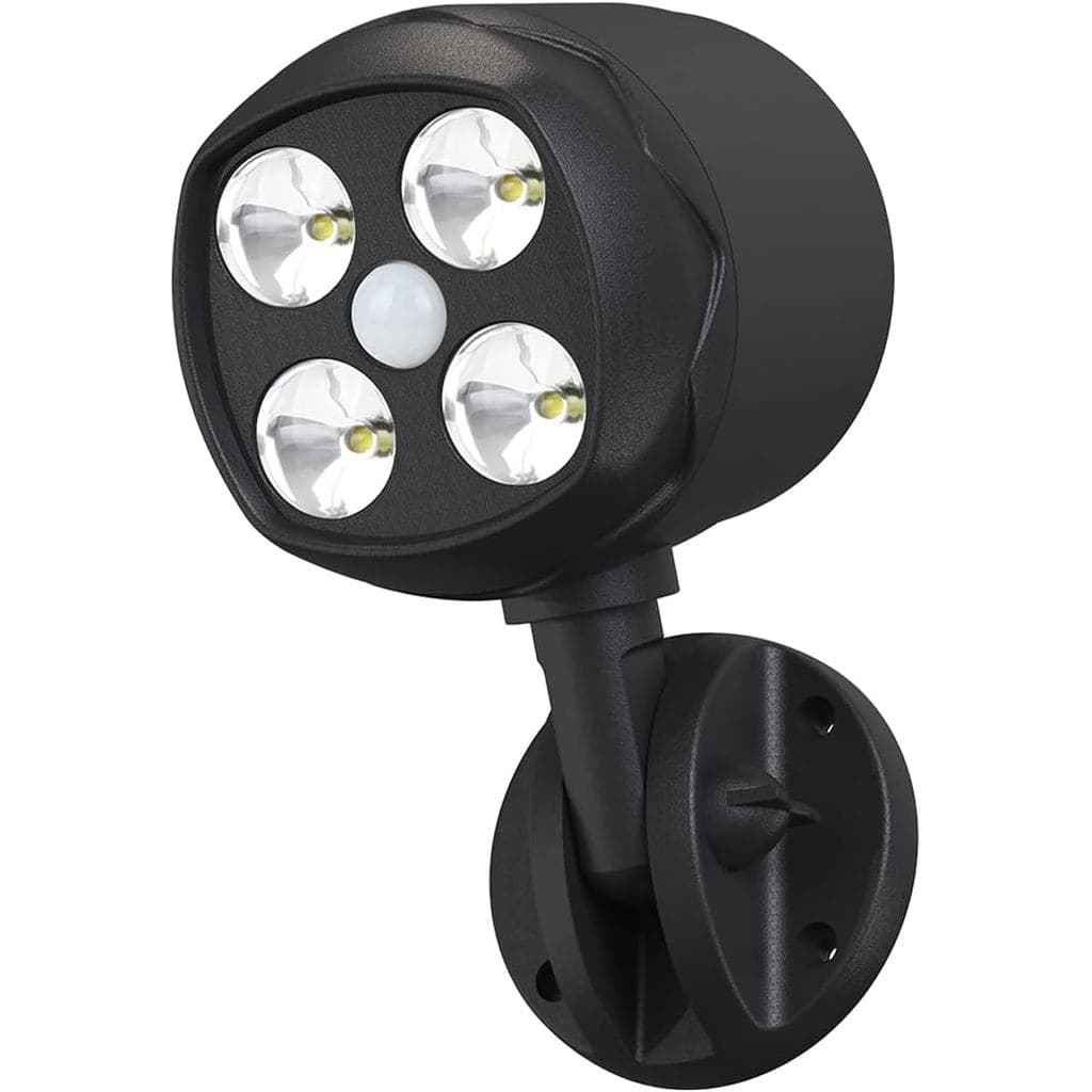 Luzes Externas com Sensor de Movimento, Operadas a Bateria, 600LM, Luzes de Segurança com Detector de Movimento, Pretas