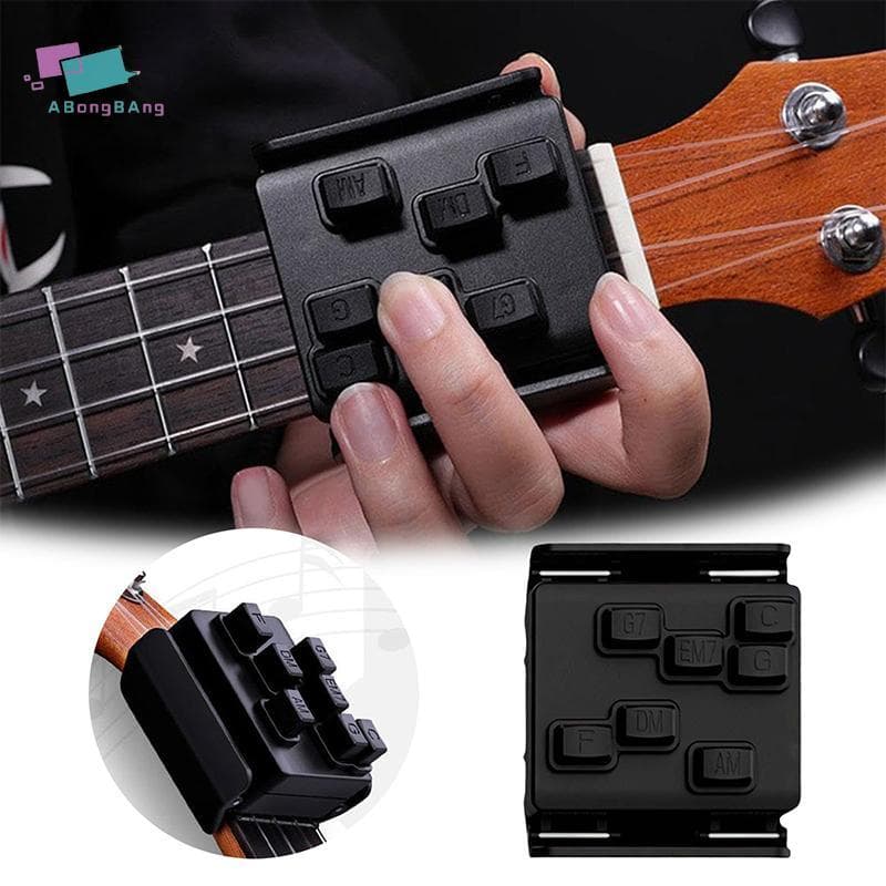 Abongbanghn Ukulele Chord Presser Trainer Para Iniciantes Aid Easy Press Kit Ferramenta De Aprendizagem Assistida Por Ac