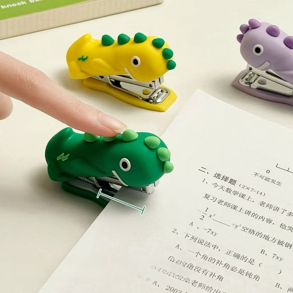 Mini Grampeador Dinossauro Fofo Escolar N°10