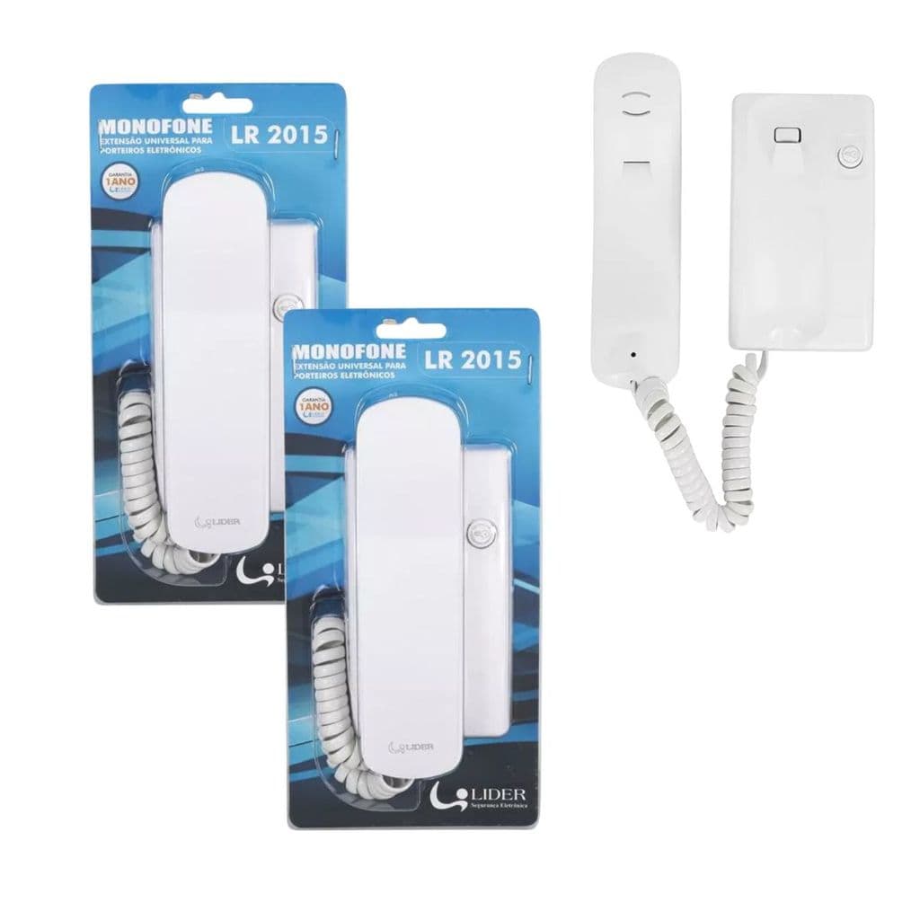 Kit 2 unidades Monofones Slim LR 2015 Líder para Interfone