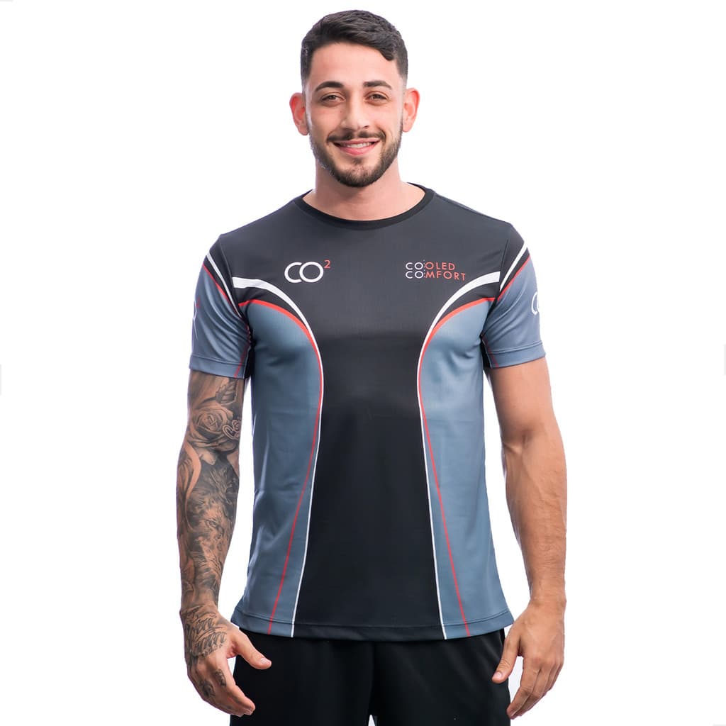 Camiseta Academia Masculina Dry Fit Esportiva Co2 Corrida Academia Proteção Uv