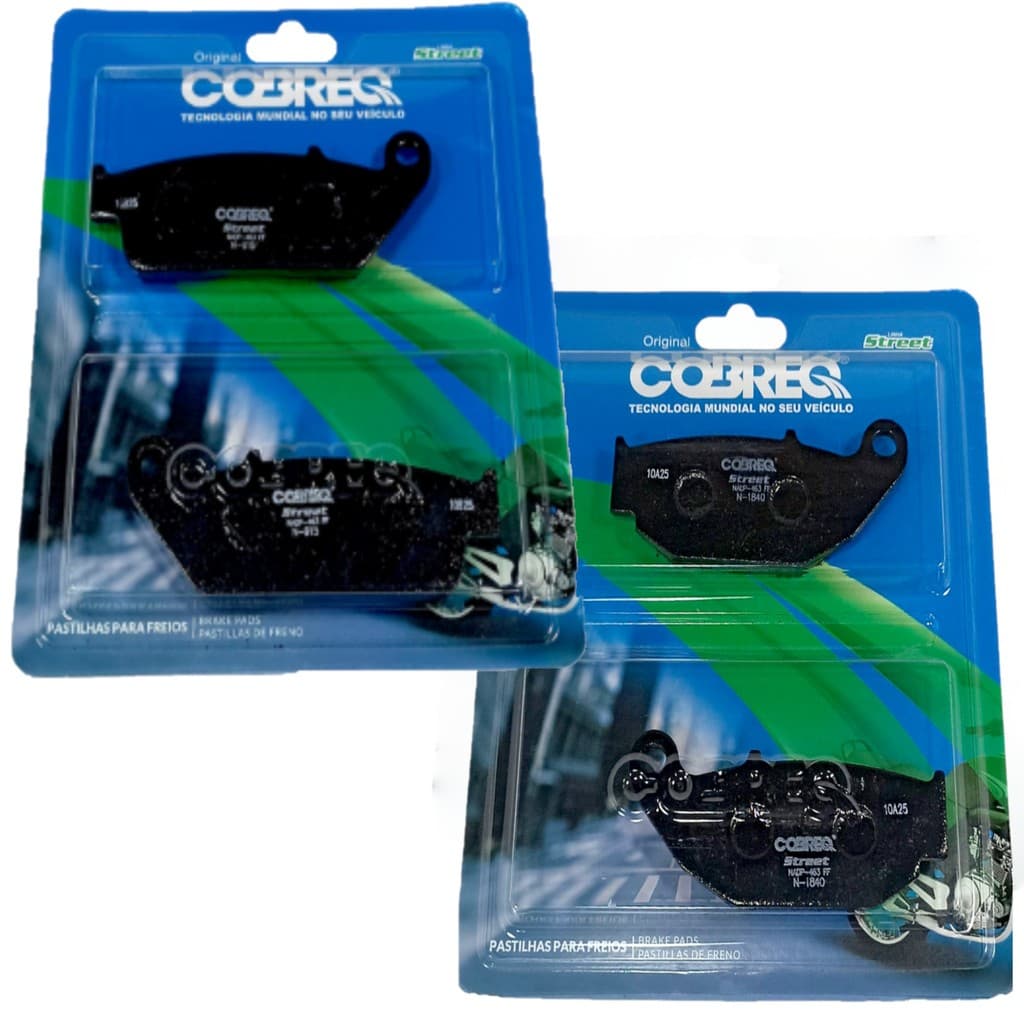Kit Pastilha Freio Dianteira e Traseiro Cb 250 F Twister 2016 a 2022 Cb 300F Twister 2023 a 2025 Abs