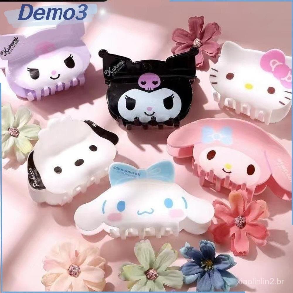 [DEMO3] Garra De Cabelo , Prendedor Acrílico De Desenho Animado , Sanrio Hello Kitty Kuromi Cinnamoroll Pochacco Melody