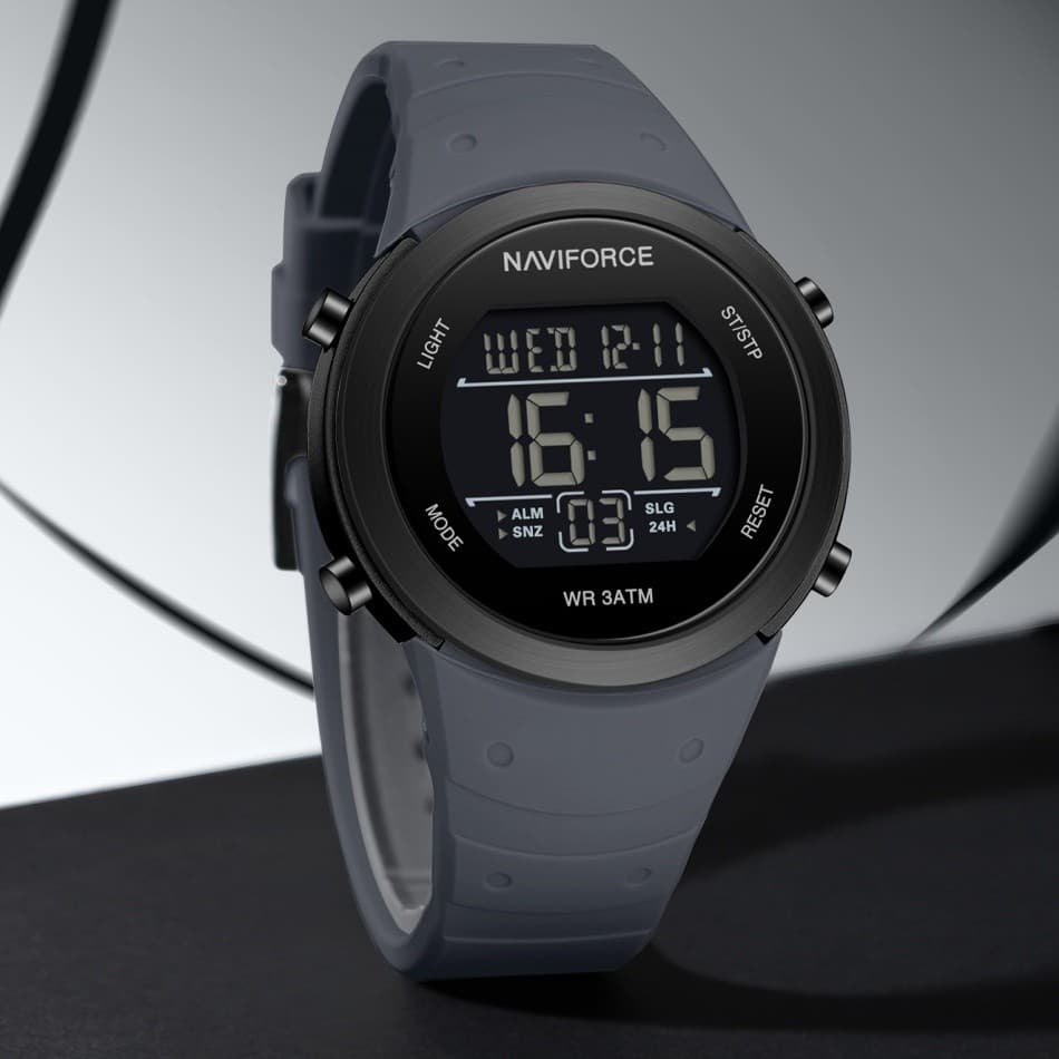 NAVIFORCE Relógios Eletrônicos Originais Para Homens Moda De Luxo 30m Banda De Silicone À Prova D'água Calendário Mascul