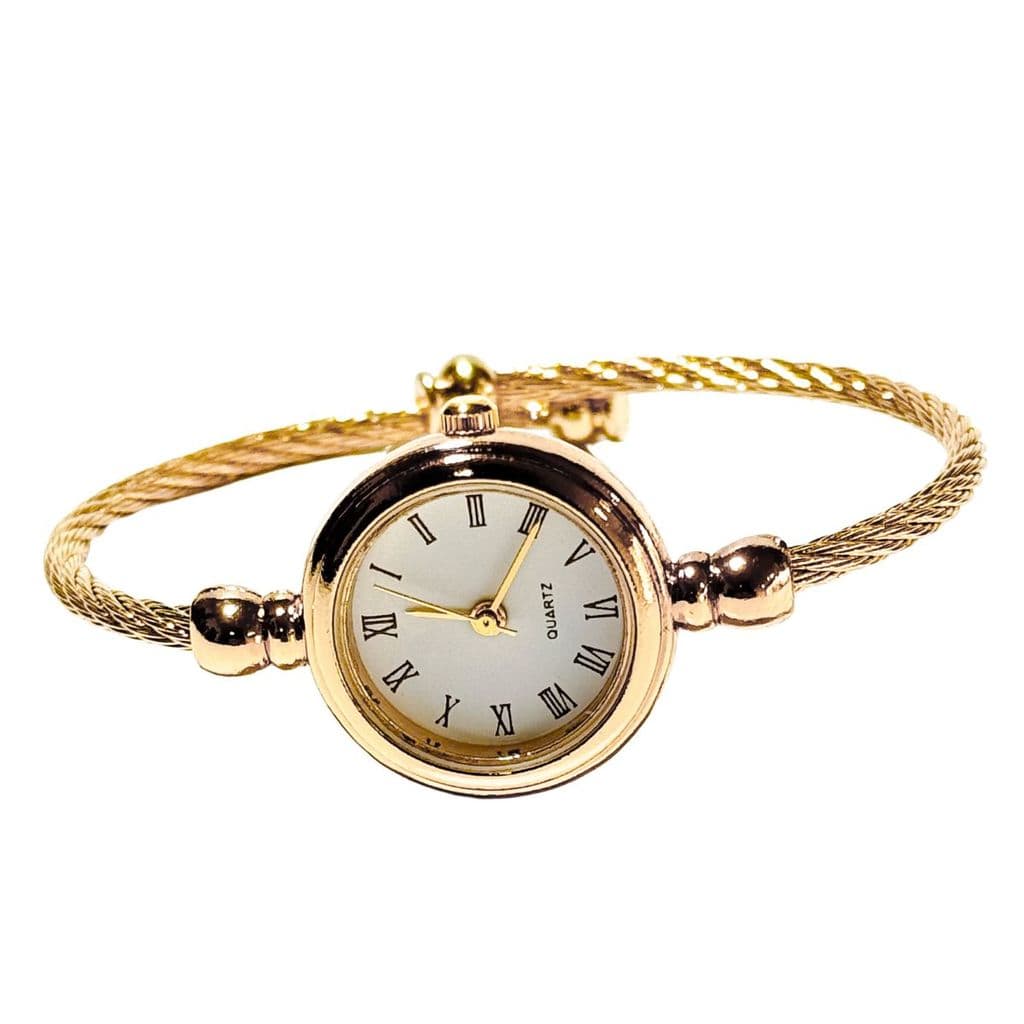 Relógio Bracelete Feminino Pulseira Aço Inoxidável Torcido Mini Prateado Rosê Delicado Preto Luxo
