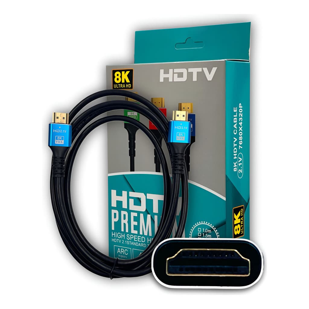 Cabo Hdmi 8k 2.1 Ultra Hd Premium 2m 48gbps Arc 4320p