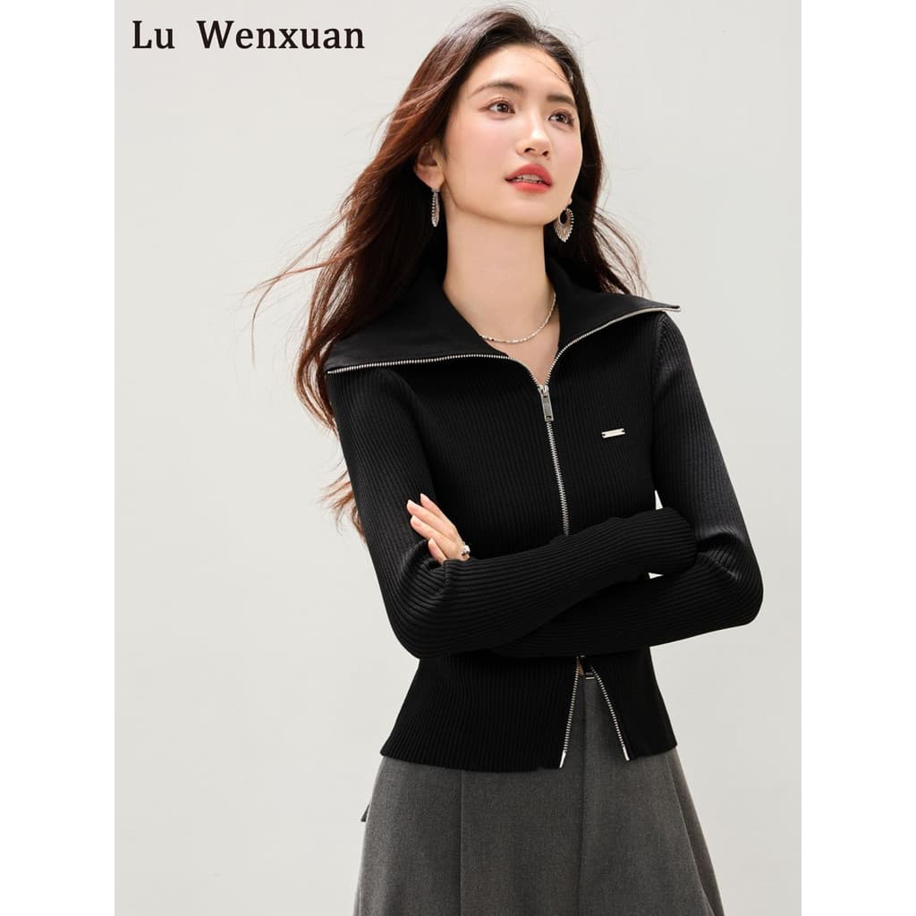 K malhas Cardigan feminino 2026 novo estilo outono inverno pode usar camada Base externa roupa interior feminina High-En