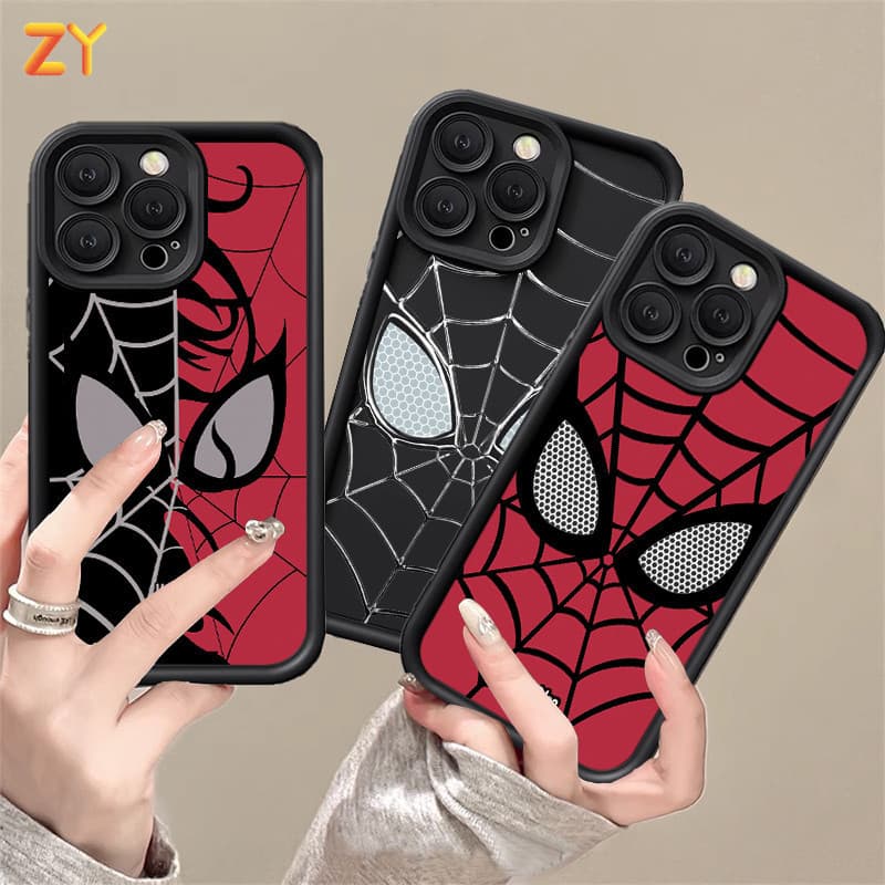 Capa Para Redmi Note 14 Pro 13 12 11 10 9 8 14C 13C 12C 10C 9A A5 A3 A2 A1 Softcase Preto Vermelho Homem Aranha ZYCase