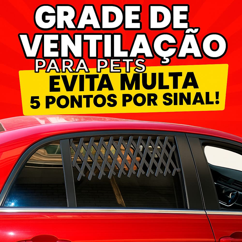 Grade de Proteção para Carro para Pets – Cercadinho Automotivo – Segurança e Circulação de Ar – Modelo Premium para Tran