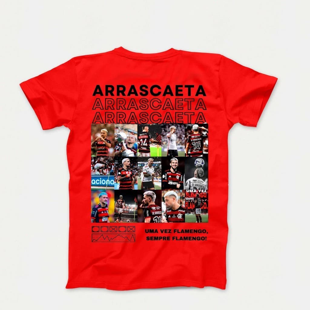 Camiseta Arrascaeta Jogador Futebol Promoção Adulto e Infantil