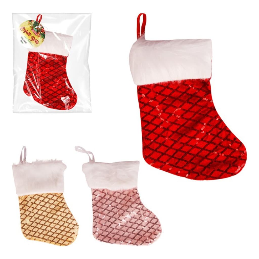 Bota natal Natalina De Luxo shine Lantejoula Brilhante Especial