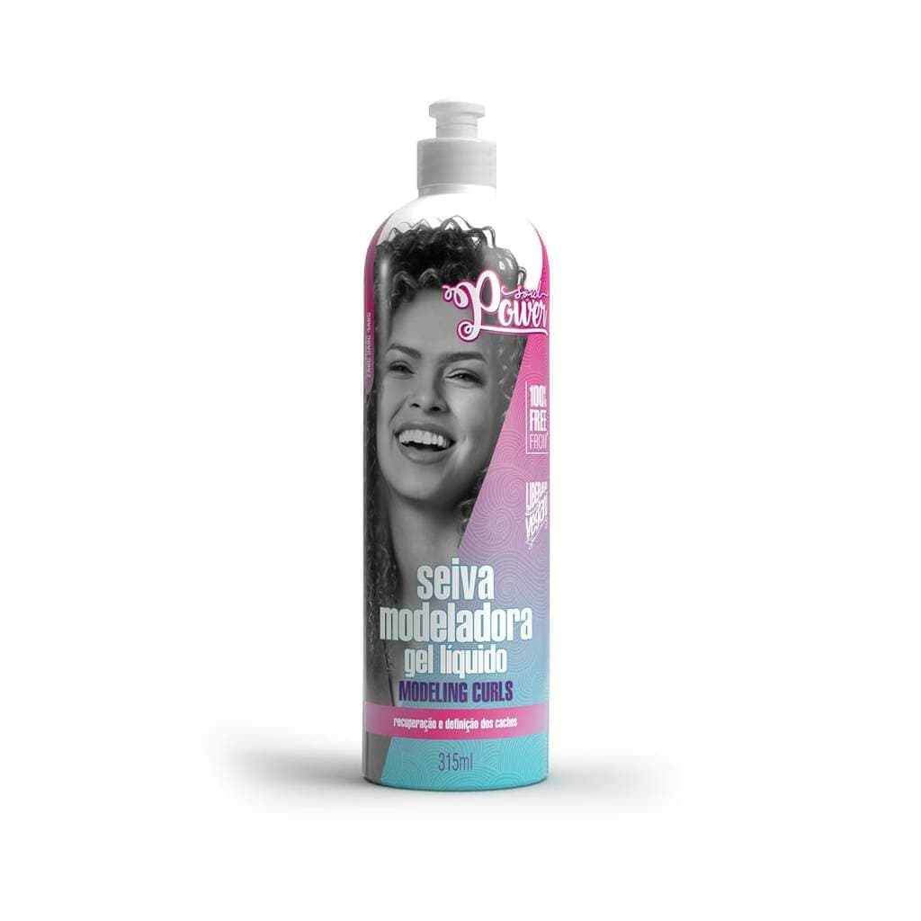 Seiva Modeladora Soul Power - Gel Líquido, Recupera e Define os Cachos - 315ml