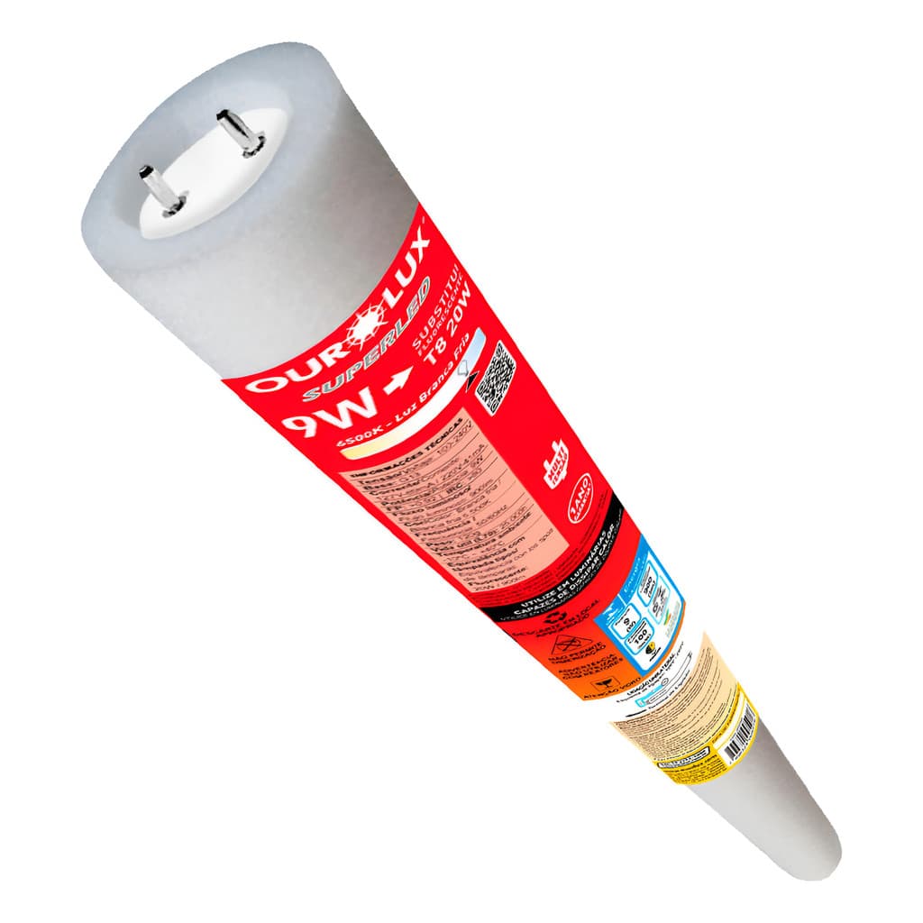 Superled Tubular  T8 9W Bivolt 6500K Ourolux