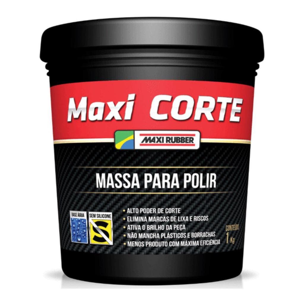 ⭐Massa de Polir Nº 2 Maxi Corte Maxi Rubber 1Kg Base de Água | Brilho Intenso, Remove Riscos e Acabamento Profissional
