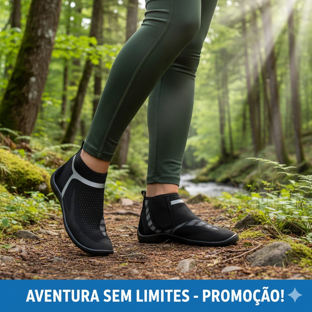Bota Sapatilha Aquática Profissional Esportes Beach Tennis Pesca Neoprene Solado Borracha Maleável