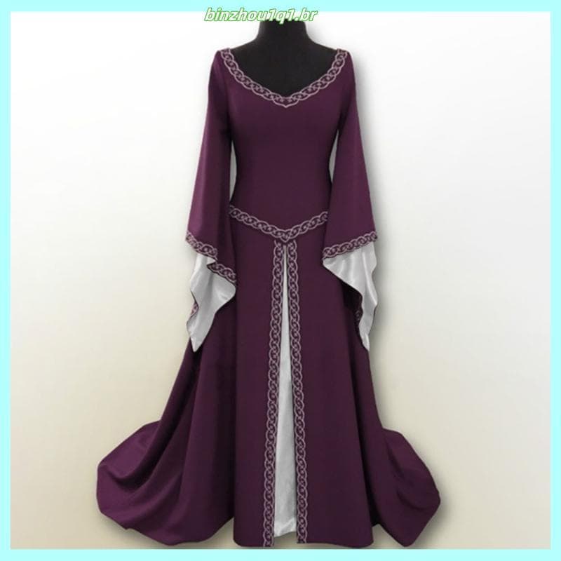 Novo Plus Size Feminino Medieval Renascentista Vestido Vintage De Festa De Halloween Traje Cosplay Adultos Meninas Birth