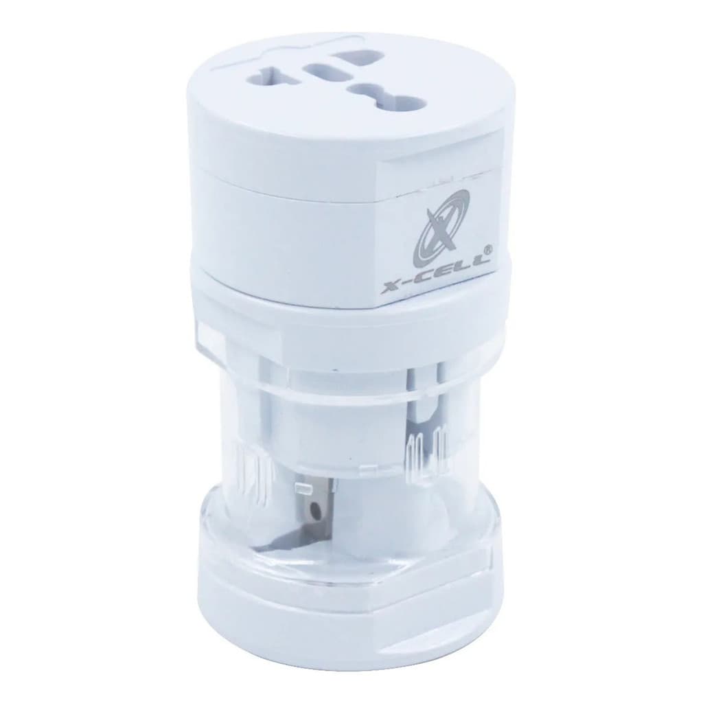 Adaptador Universal de Tomada X-Cell  para Viagem cor Branco