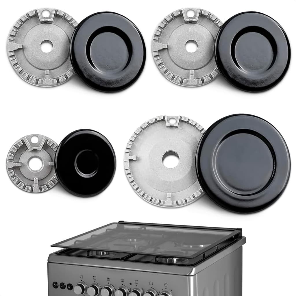 Kit de aspersão de queimador adequado para bicos Brastemp Clean Fog o-4, 4 tampas superiores + Base, 1 grande, 2 médios