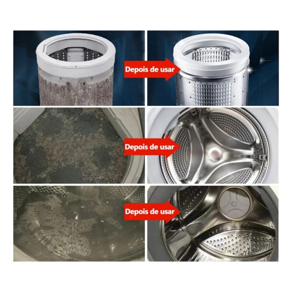 Kit 12 Pastilha Limpar Higienizar Máquina De Lavar