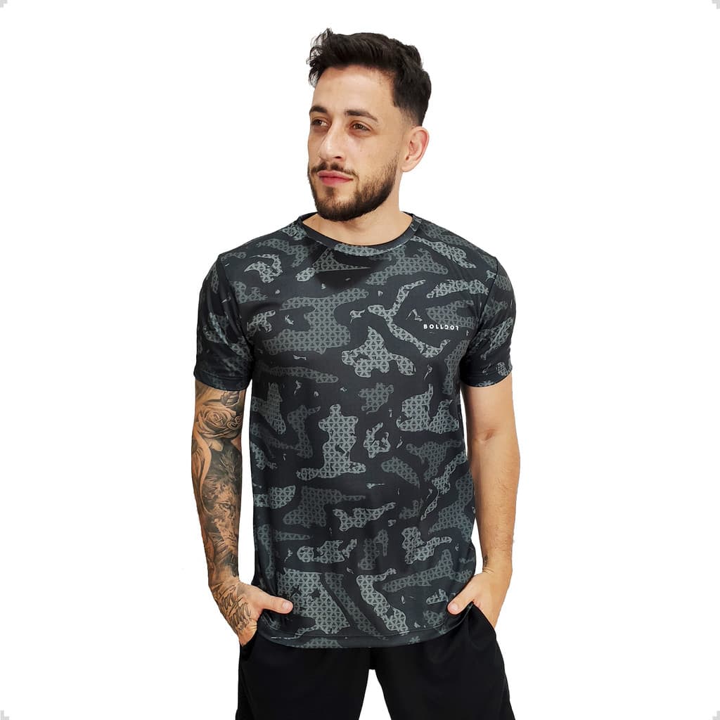 Camisa Academia Dry Fit Esportiva Proteção Uv  Camiseta Camuflada B11