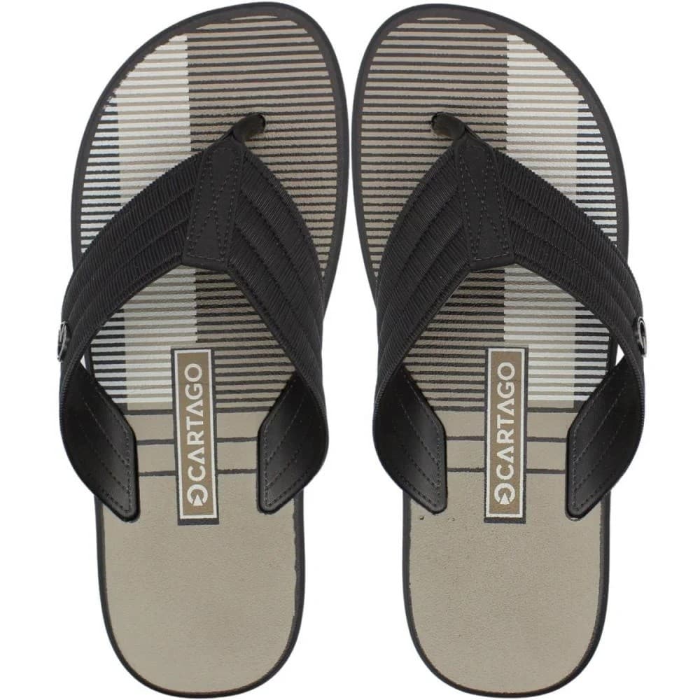 CHINELO MASCULINO CARTAGO DEDO MONTREAL PRETO/MARROM