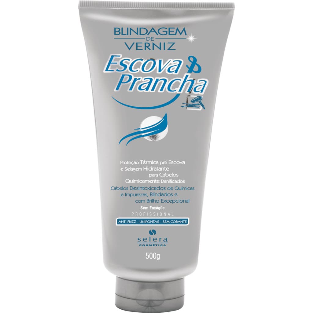 ESCOVA E PRANCHA BLINDAGEM DE VERNIZ 500G PROFISSIONAL