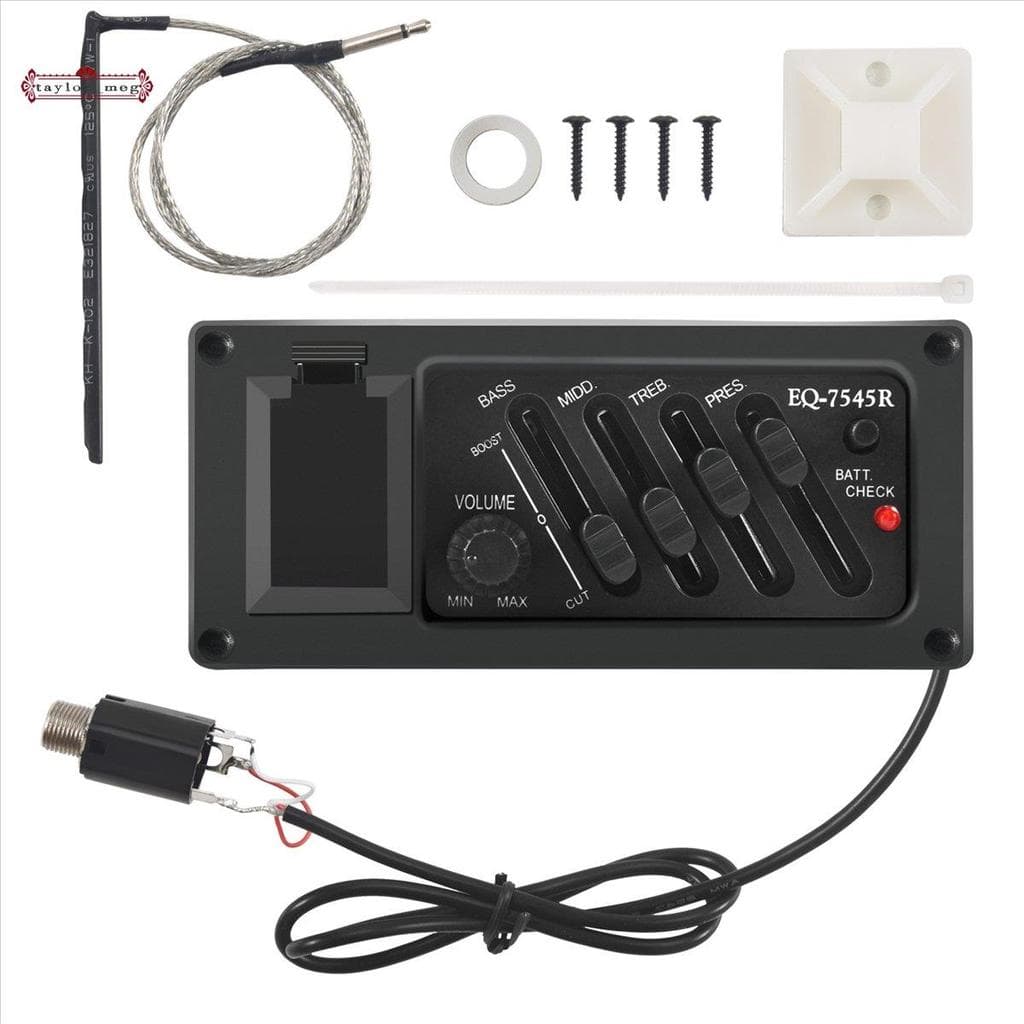 🔔Equalizador Piezo De 4 Bandas Para EQ-7545R Pré-Amplificador De Guitarra Acústica Sintonizador