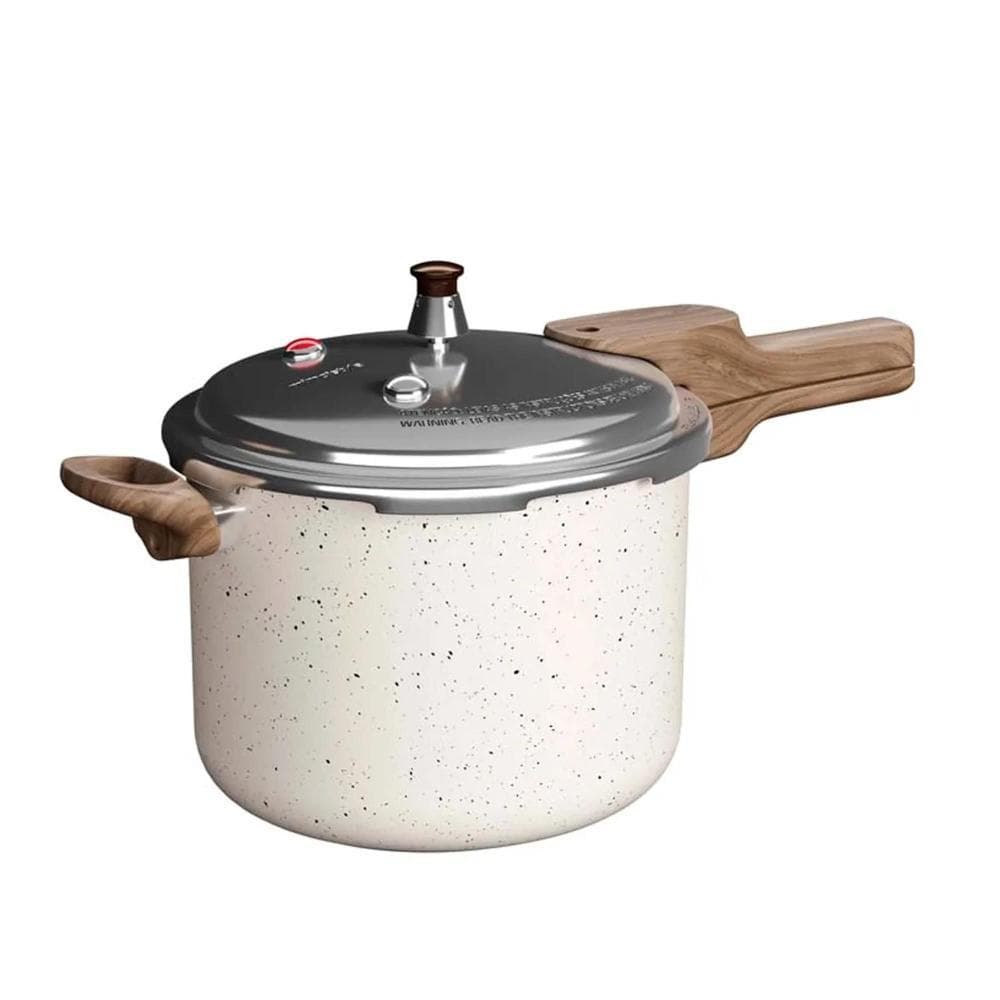 Panela de Pressão Ceramica 6,8l Indução Fechamento Externo Válvula de Segurança Vanilha Mimo-Style