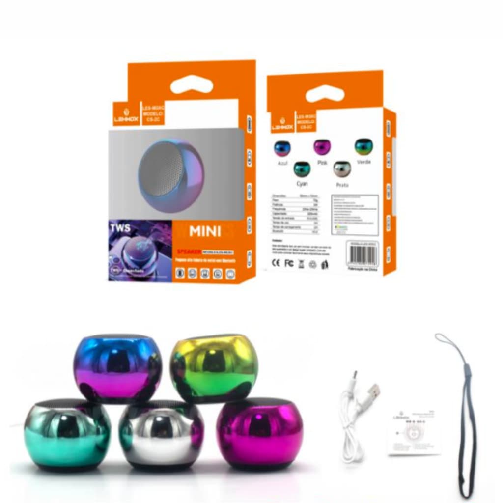 Caixinha Som 3w Amplificada Bluetooth Tws Metal Mini Speaker