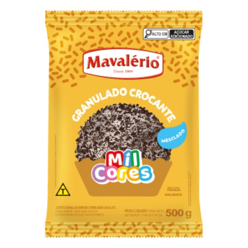 CHOCOLATE GRANULADO CROCANTE MESCLADO 500 GR MAVALERIO