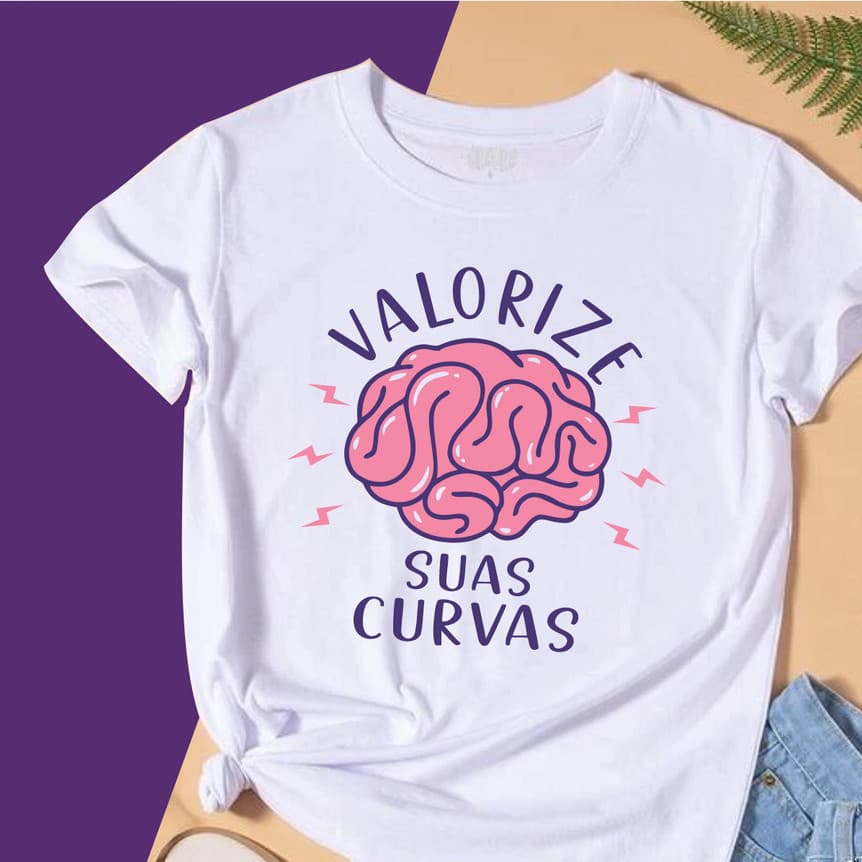 Camiseta Valorize suas Curvas Rita Modas