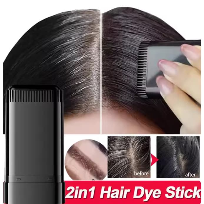 Bastão De Tintura De Cabelo 2 Em 1 Com Pente , Cobertura Cinza Rápida , Fácil Aplicação , Caneta Temporária De Longa Dur