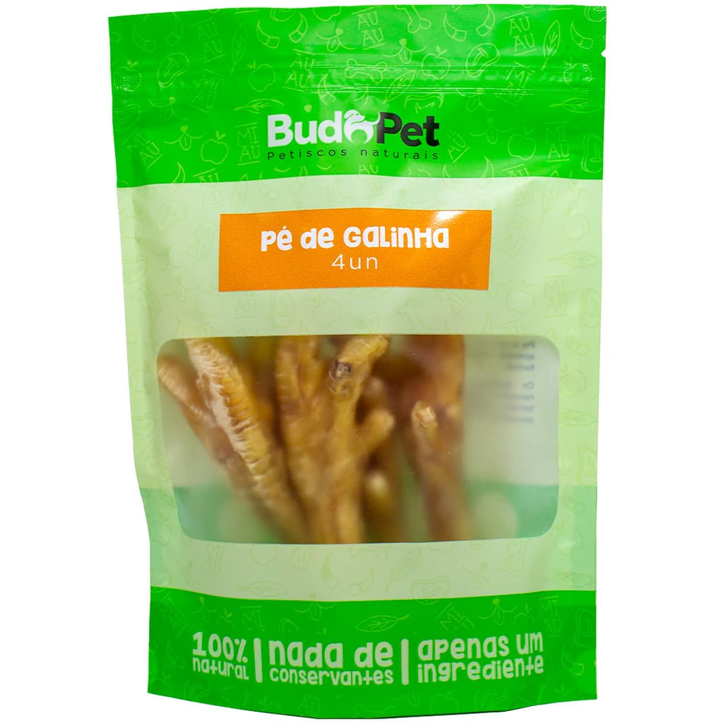PÉ DE GALINHA 04 UNIDADE - BUDOPET