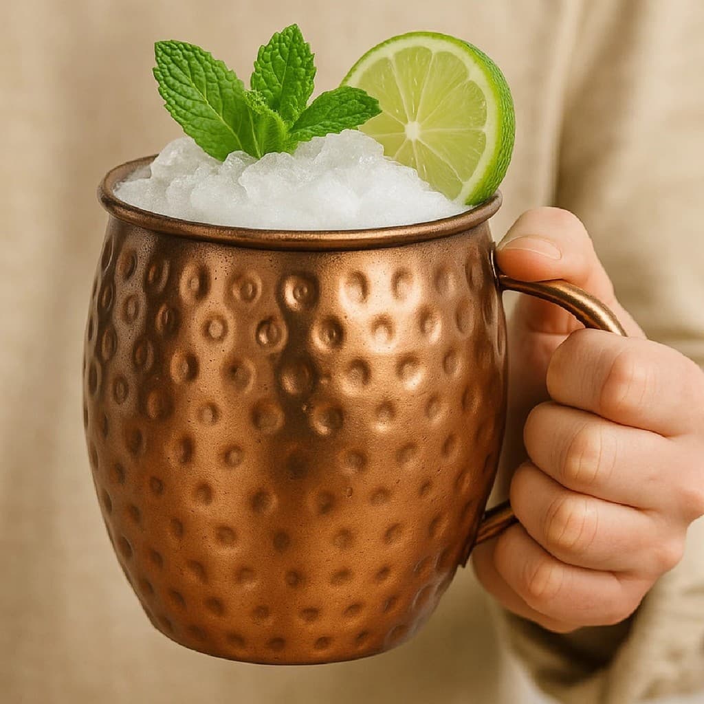 Caneca Para Moscow Mule 470ml com Cabo de Aço