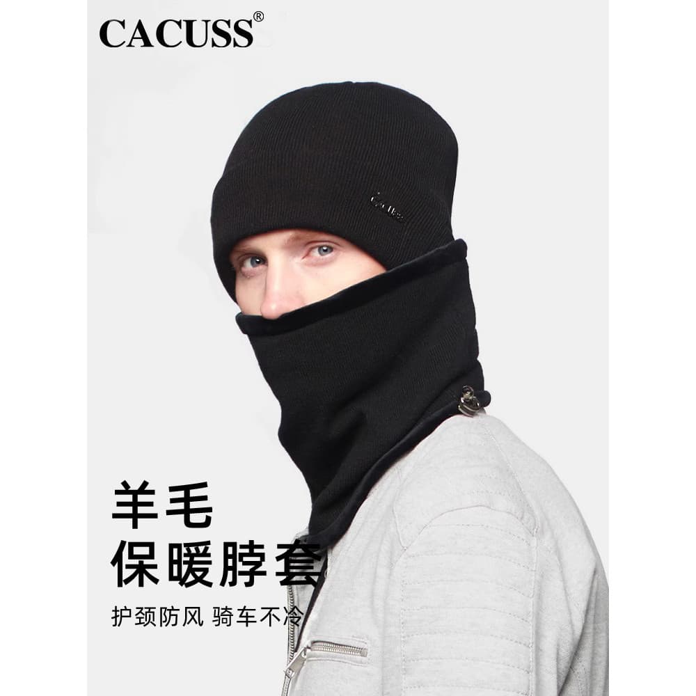 CACUSS babador de lã masculino forro de lã de inverno ciclismo colar protetor de pescoço quente proteção contra frio à p