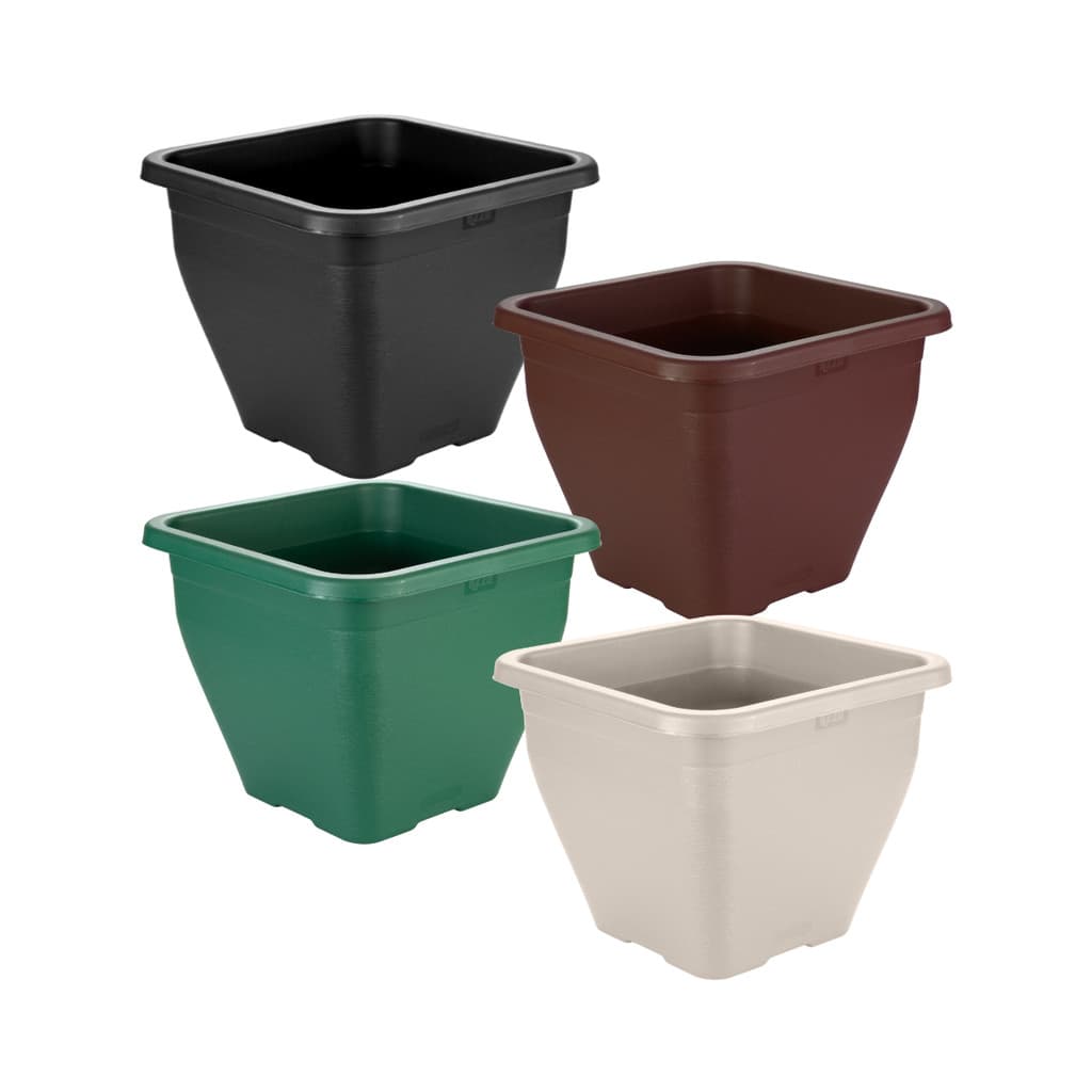 Vaso De Plantas Quadrado 3 Litros Plástico Floreiras Flores Plantas e Hortas Decoração
